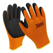 Černé zvrásněné rukavice potažené latexem